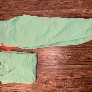 Mint green FIGS scrub set